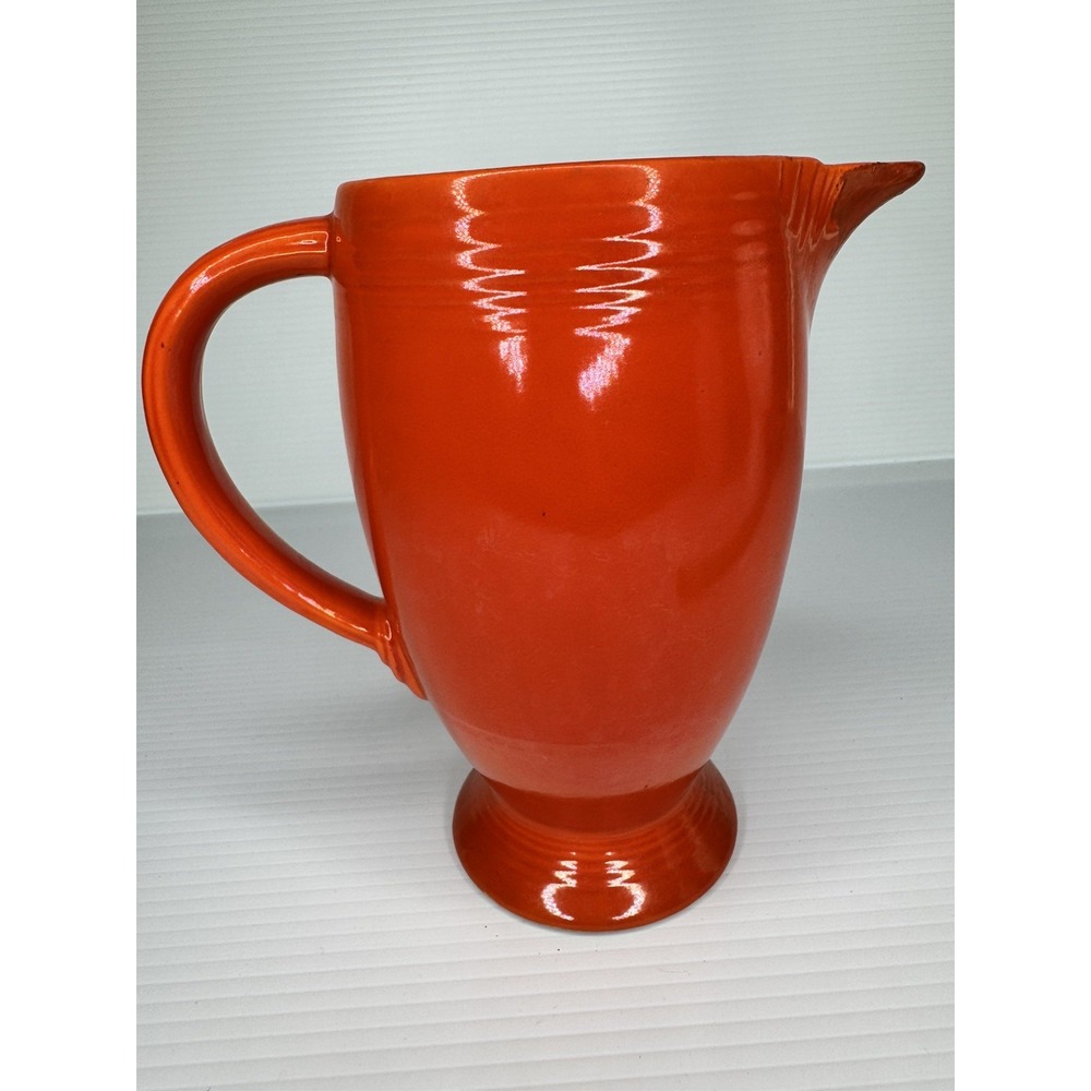 Vintage Fiesta coffee pot with lid in "radioactive" red (exc.) (1936-1959) READ